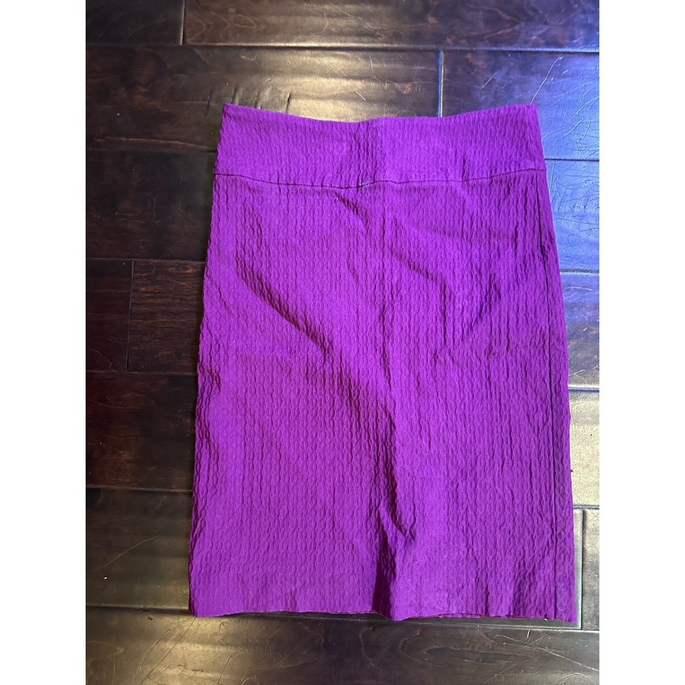 Women's Margaret M Magenta Textured Pencil Skirt Back Split Sz Small
